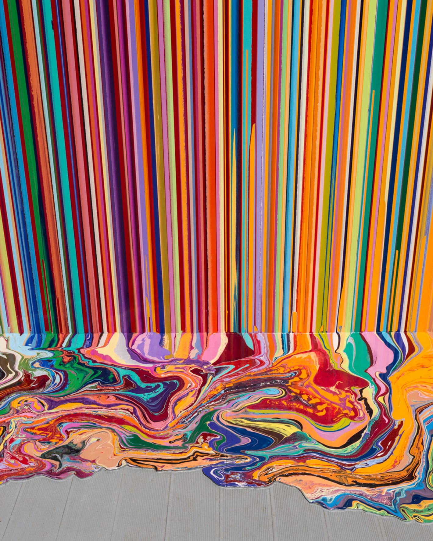 WIDE ACRES OF TIME by Ian Davenport, 2017